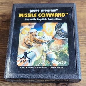 Missile Command Atari Game Cartridge - Black